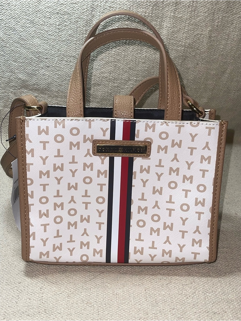 Tommy Hilfiger crossbody / mini tote light brown new - Picture 2 of 11